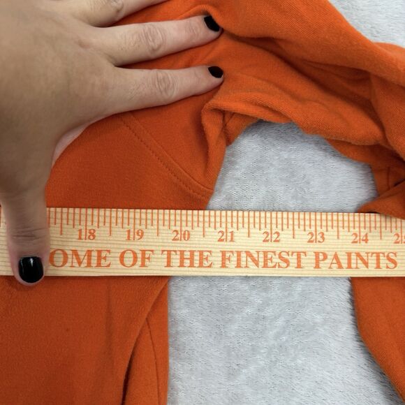 Vtg Halloween Long Sleeve Top Women Large Orange Embroidered Ghost Witch 90s Y2K - Picture 7 of 11